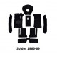 Tapijtset Spider 1966-69 zwart velours