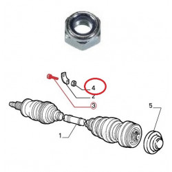 Moer aandrijfasbout TS 16V