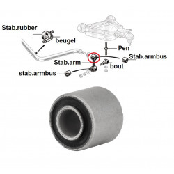 Stabilisatorarm bus 30mm 1968-78