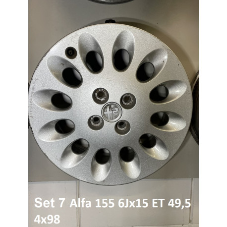 Velgset Alfa 155 6Jx15 ET 49,5 4x98