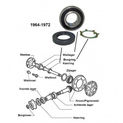Wiellagerset achter 1964-1972