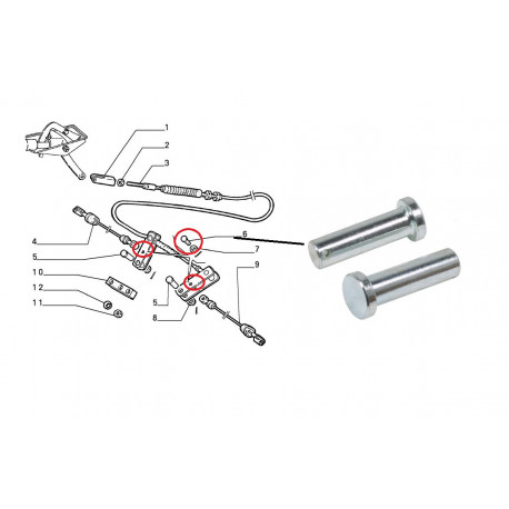 Pen korte handremkabel