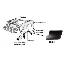Achterscherm rep.deel Spider links voor