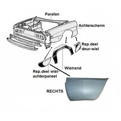 Achterscherm rep.deel Spider rechts achter