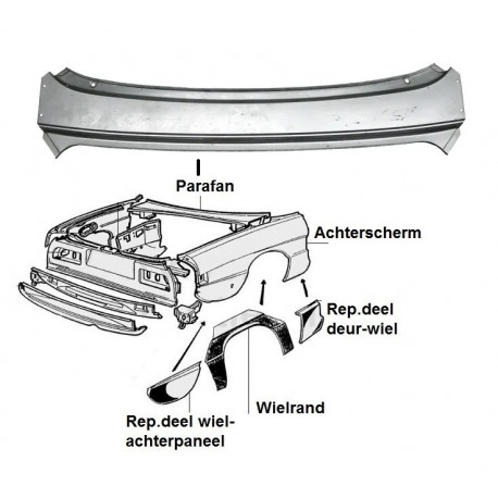 Parafanplaat Spider 1970-93