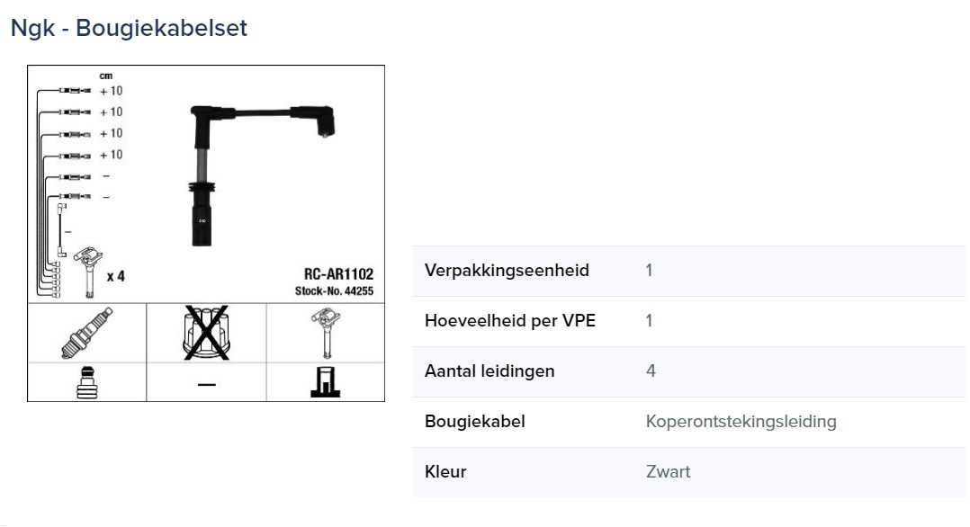 Bougiekabelset TS 16V CF3