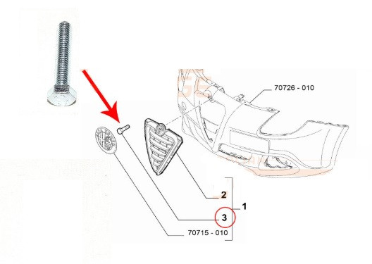 Boutje grille Giulietta 2010-13