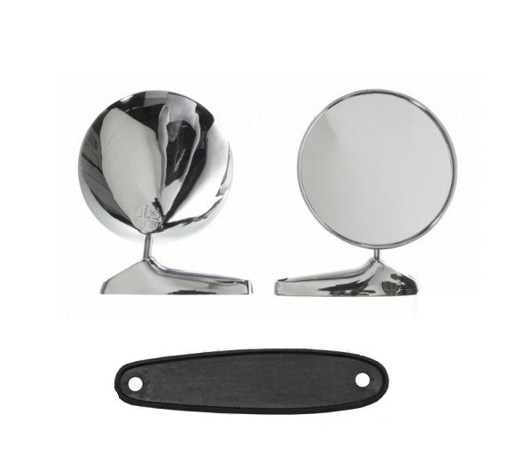 Buitenspiegel rond chroom
