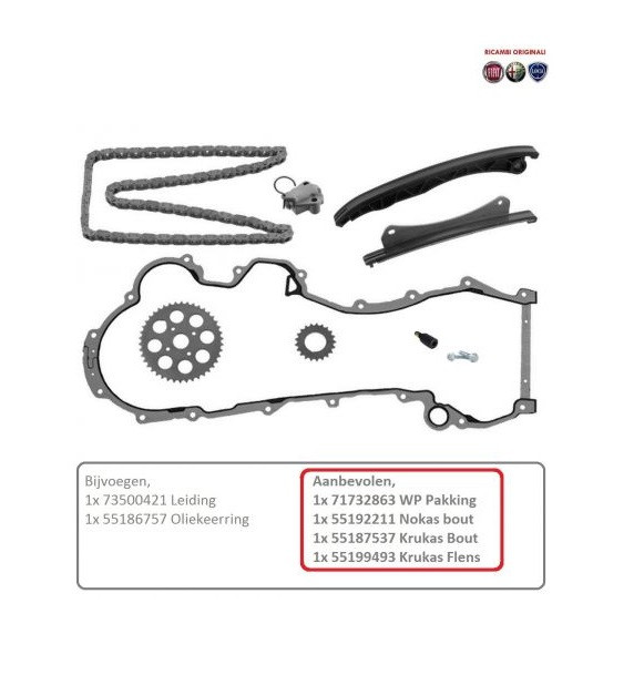 Distributiekettingset 1.3 JTD