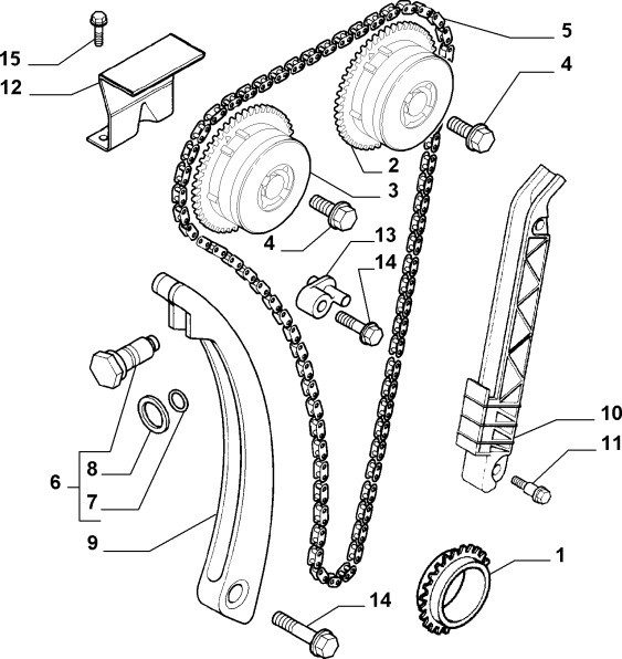 Distributiekettingset 1.9/2.2 JTS ORIGINEEL