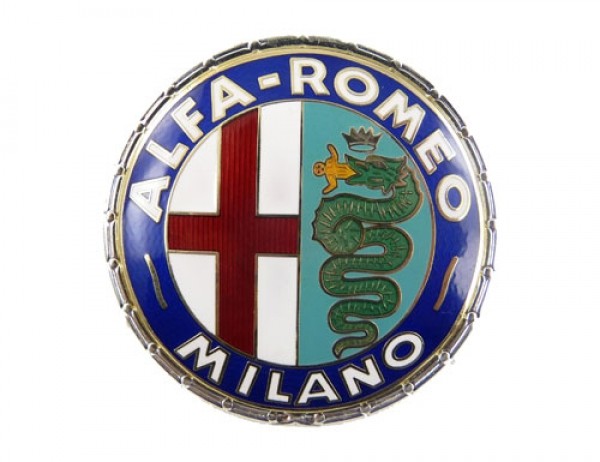Embleem Alfa rond 55mm Emaille