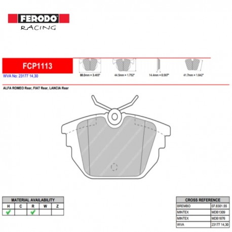 Ferodo DS 2500 remblokset achter