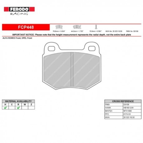 Ferodo DS 2500 remblokset voor