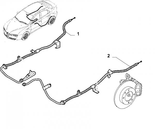 Handremkabel 159 links