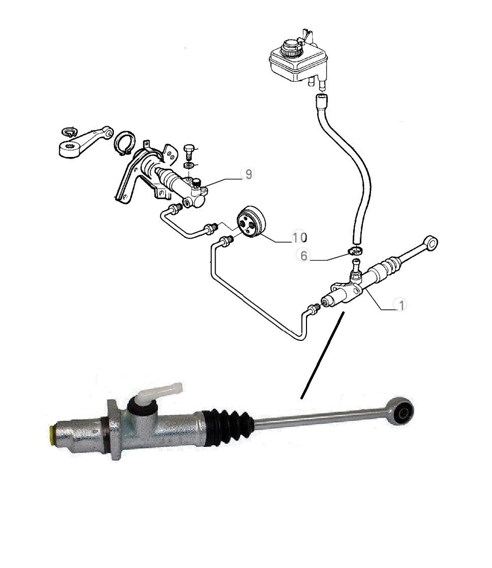 Hoofdkoppelingcilinder 145/6 155 / GTV/Spider