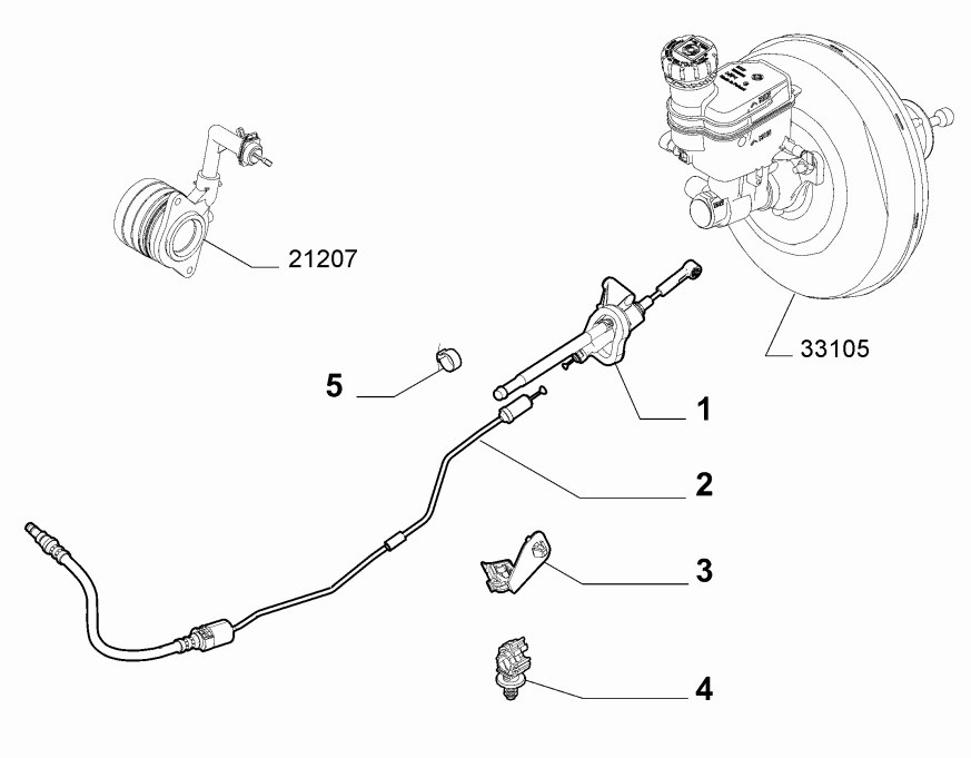 Hoofdkoppelingcilinder Fiat 500/Abarth