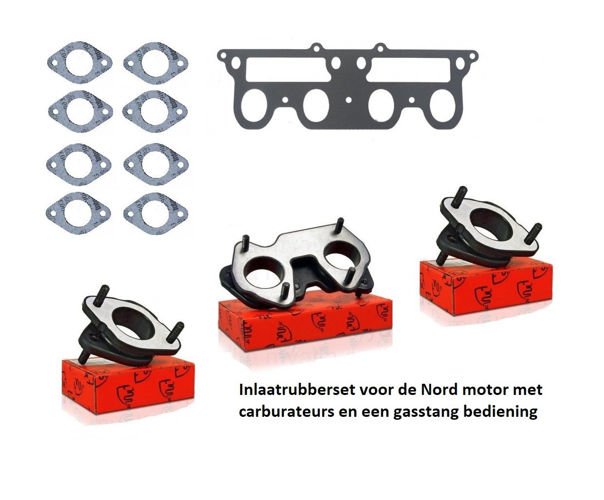 Inlaatrubber set 40mm + pakkingen GASSTANG