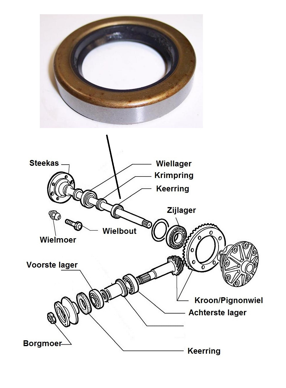 Keerring achterwiellager (72-93)