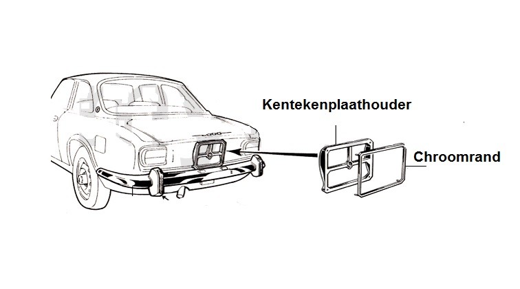 Kentekenplaathouder Bertone (plastic)