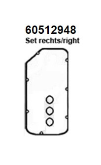 Klepdekselpakking V6 12V rechts