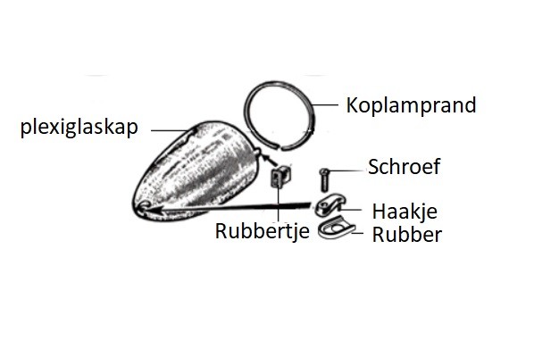 Koplampkap Spider 1966-80 rechts