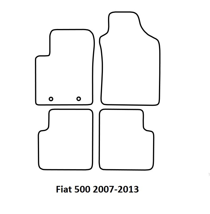 Mattenset Fiat 500 2007-2013