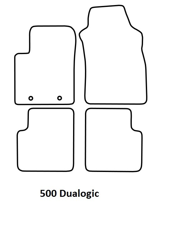 Mattenset Fiat 500 2007-2013 Dualogic