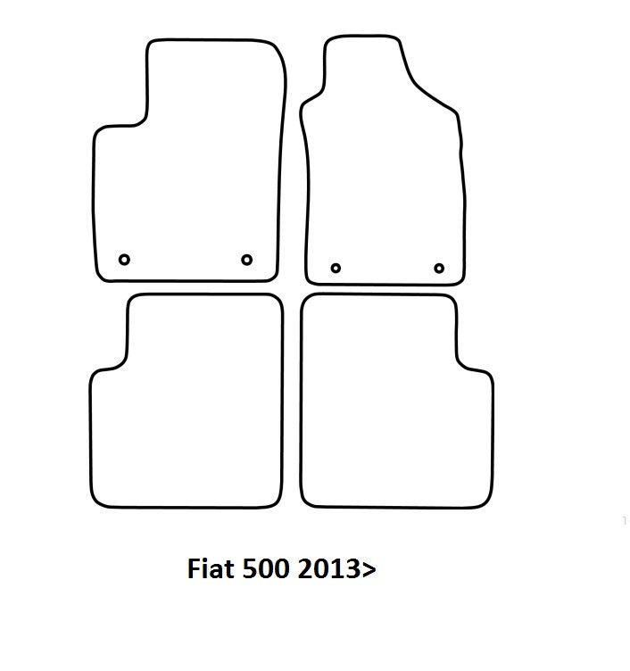 Mattenset Fiat 500 2013-2015