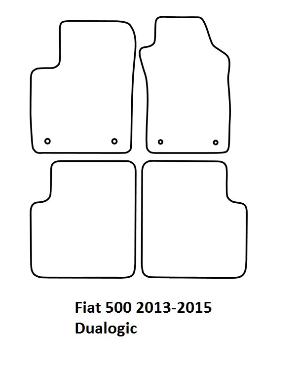 Mattenset Fiat 500 2013-2015 Dualogic