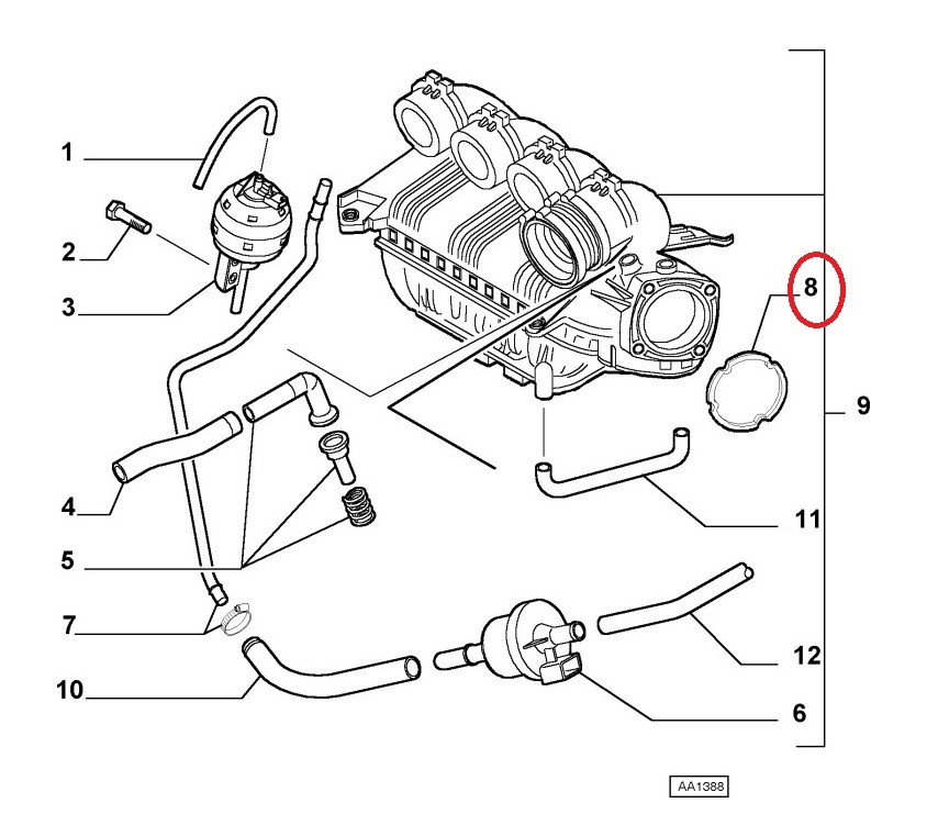 Pakking gasklephuis TS 16V/JTS