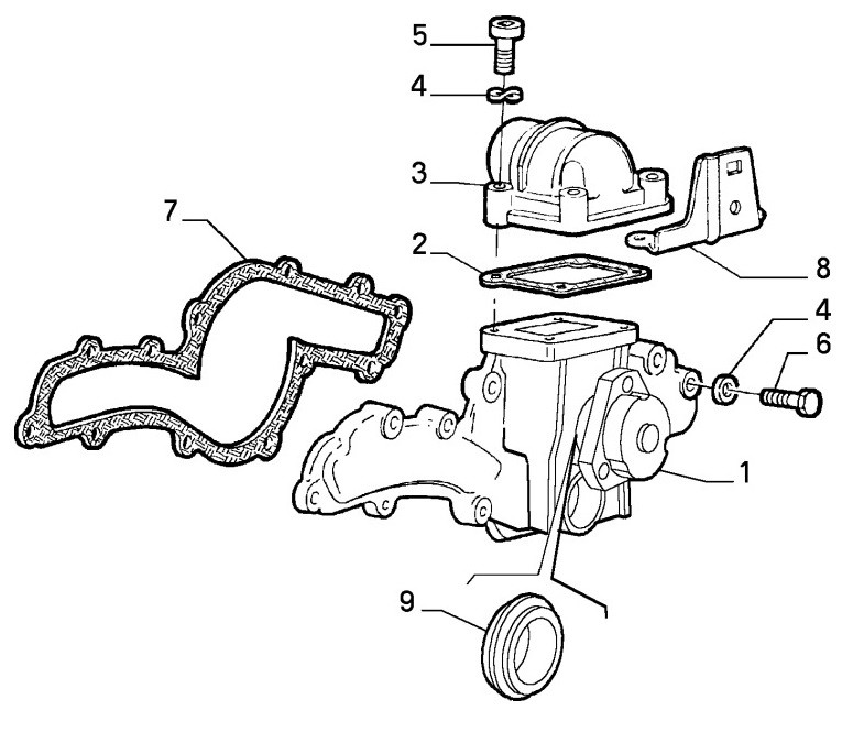 Pakking waterpomp V6 24V