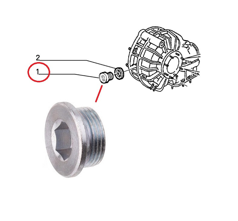 Plug in versn.bak/diff 105 serie M22x1.5