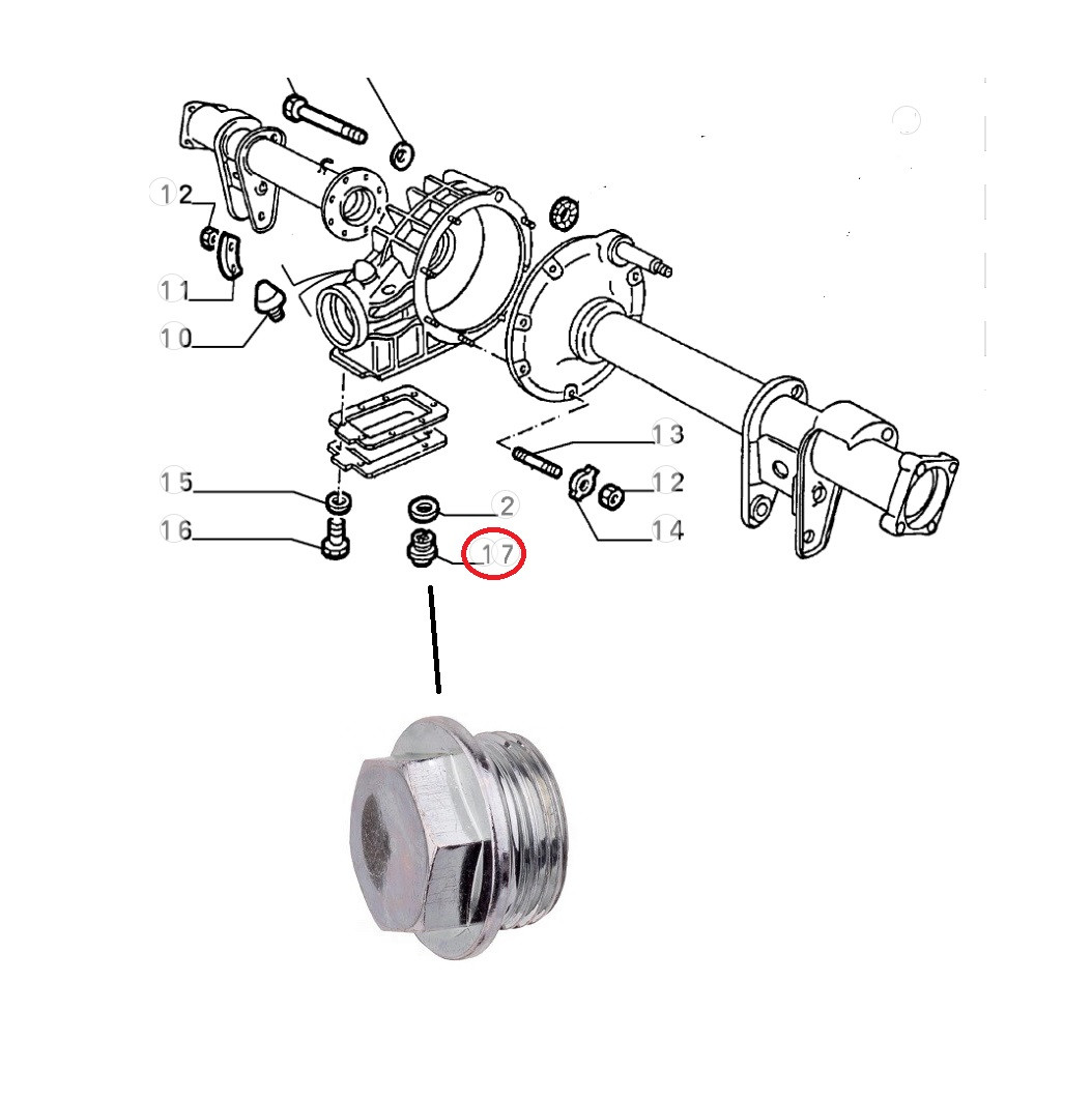 Plug in versn.bak/diff 105 serie M22x1.5