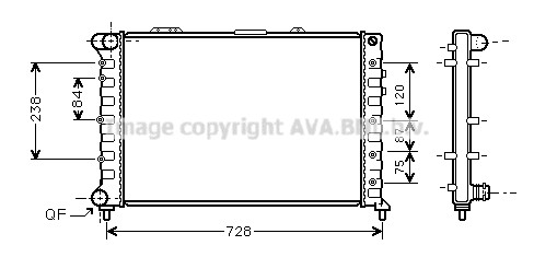 Radiateur 166 2.0TS CF3/2.5/3.0V6