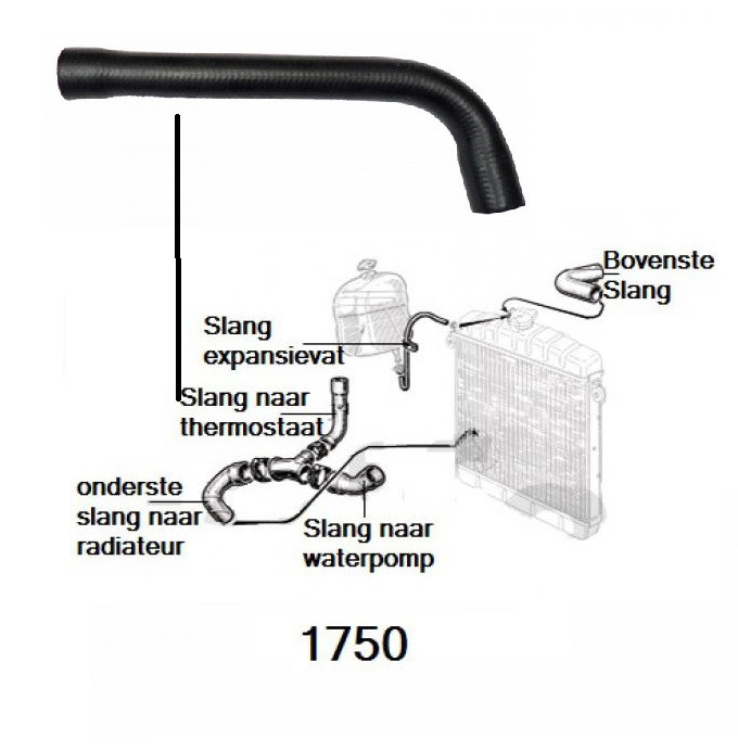 Radiateurslang 1750 naar thermostaat