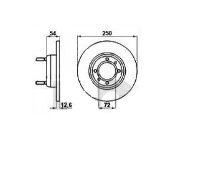 Remschijf Giulietta / 75 VOOR diameter: 250mm