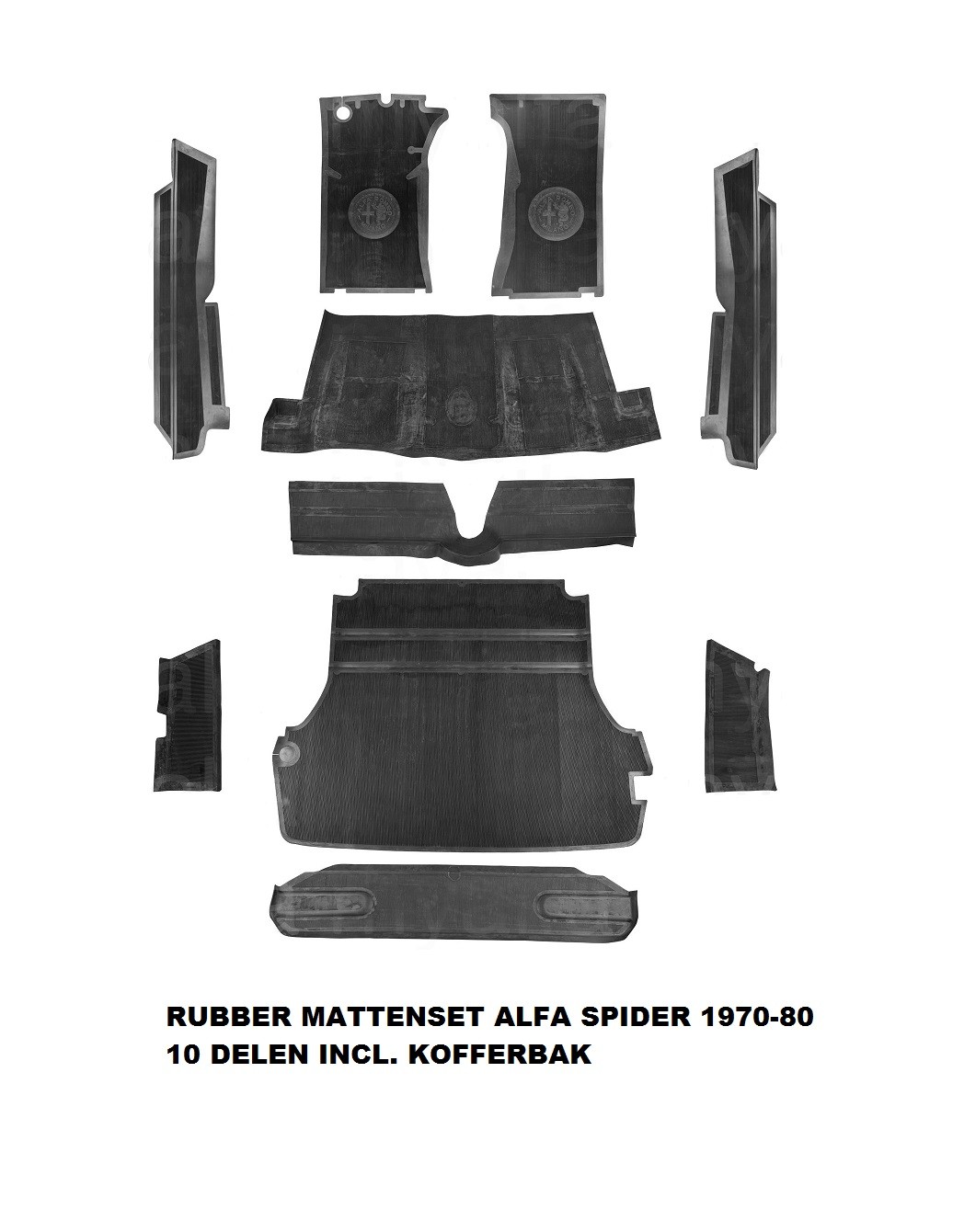 Rubber mattenset Spider 1970-80