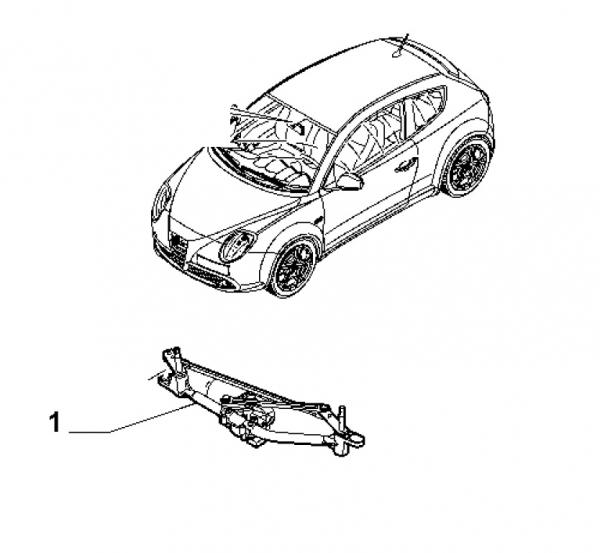 Ruitenwissermechaniek+motor MiTo