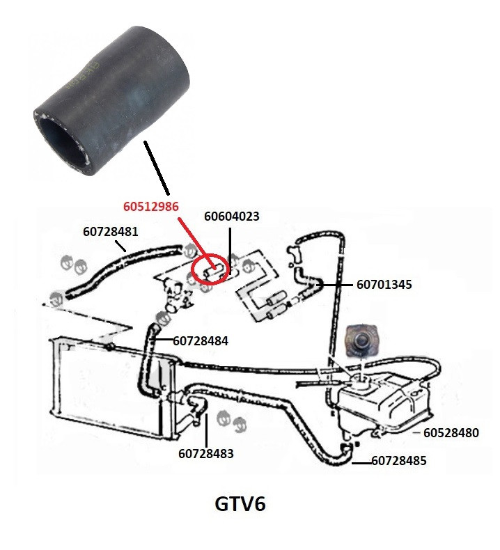 Slang GTV6/75 V6 thermostaat