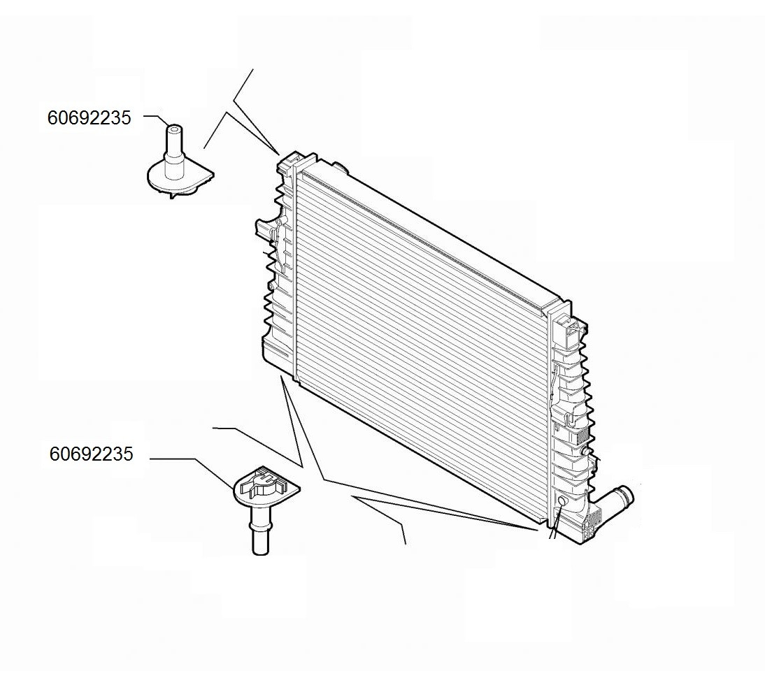 Steun radiateur 159