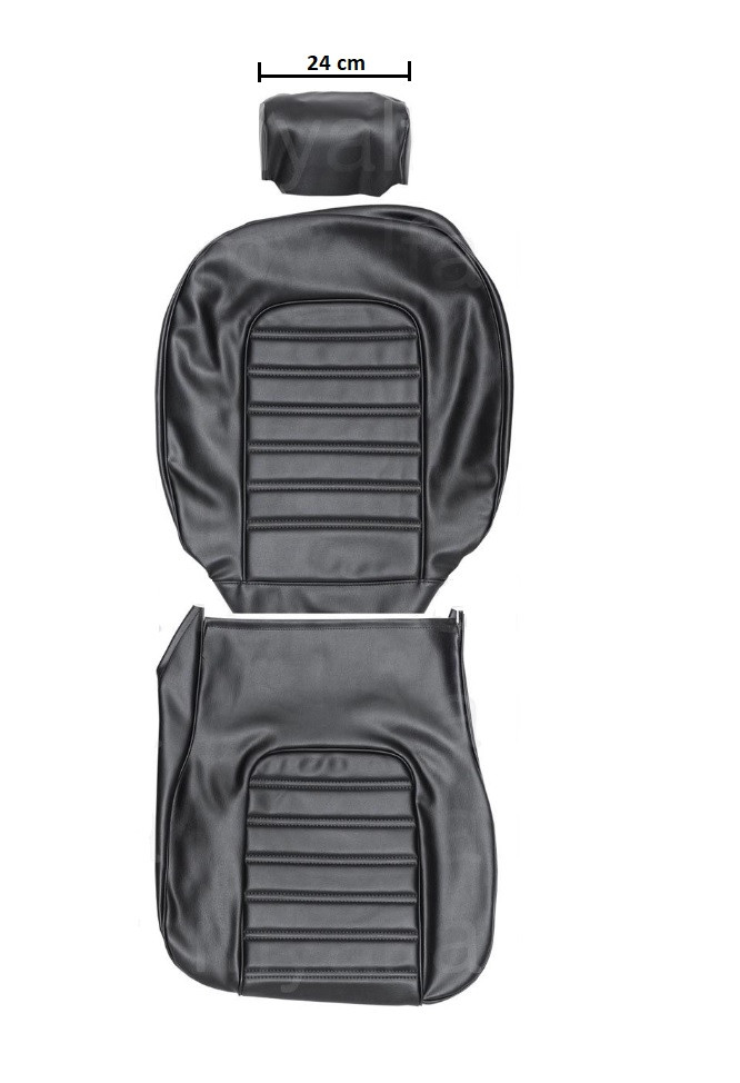 Stoelbekleding Spider 1978-85 zwart skai