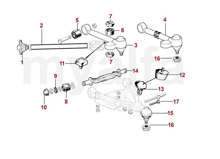 Stootrubber 105/115 serie vierkant