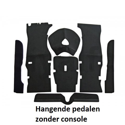 Tapijtset Bertone hangende ped.zonder console