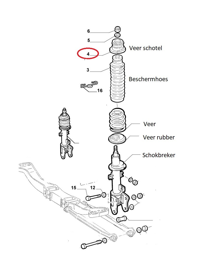 Veerschotel 147 / GT achter Bovenste