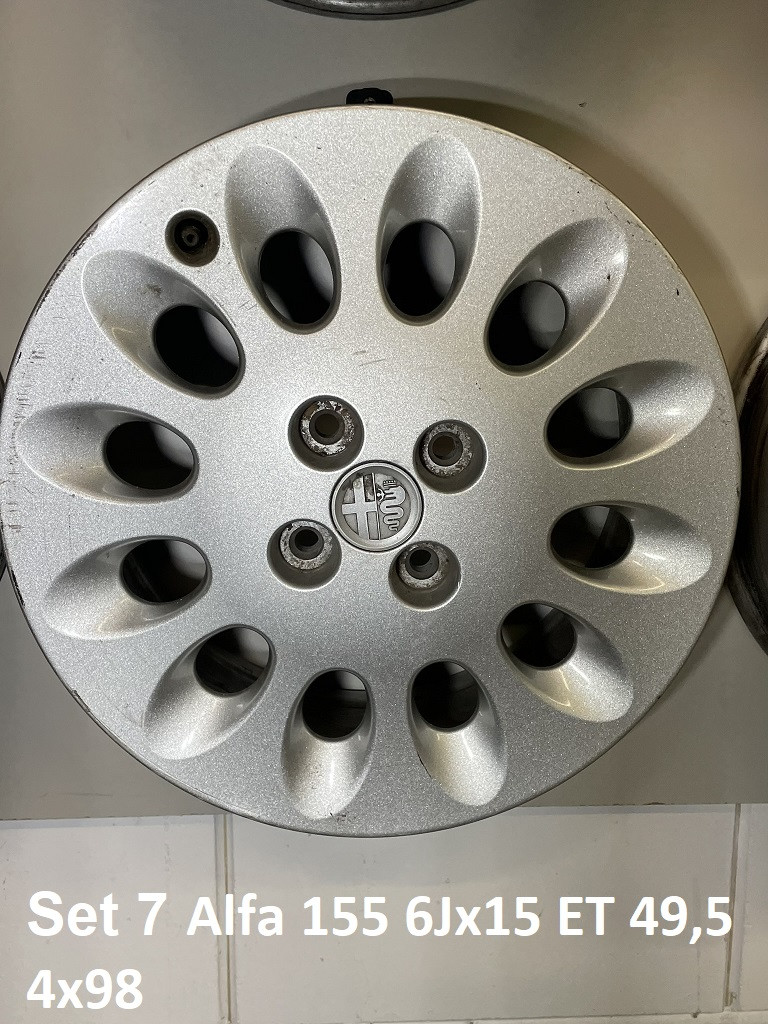 Velgset Alfa 155 6Jx15 ET 49,5 4x98