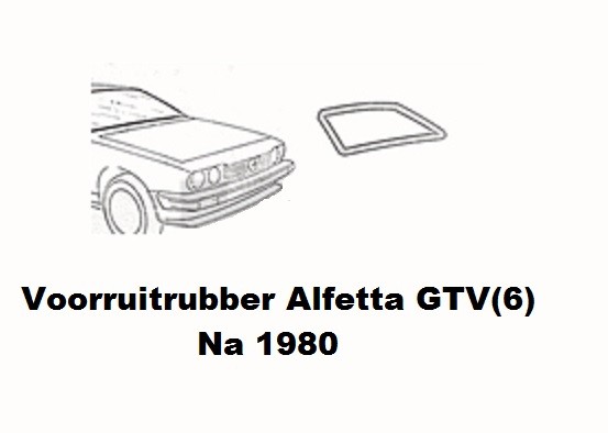 Voorruit rubber Alfetta GTV(4/6) na 1980