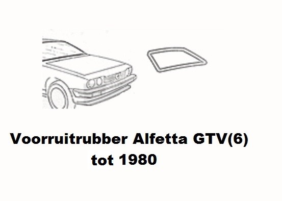 Voorruit rubber Alfetta GTV(4/6) tot 1980