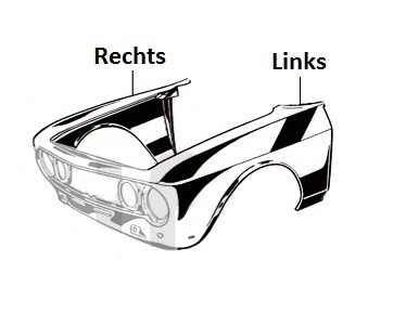 Voorscherm Bertone 1970-77 rechts