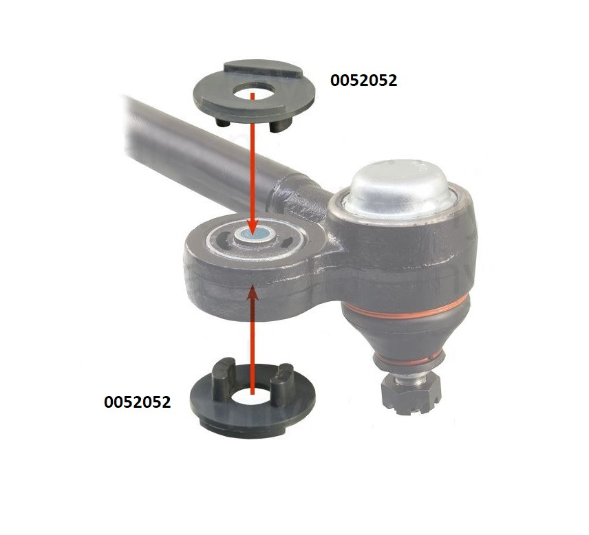 Vulplaat set tbv bovenste draagarm 19mm