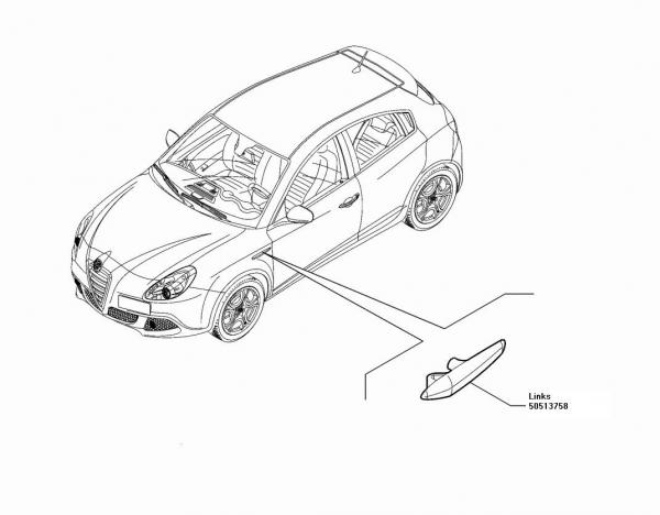 Zijknipperlicht Giulietta links